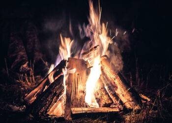 Why does wood “crackle” on a campfire?